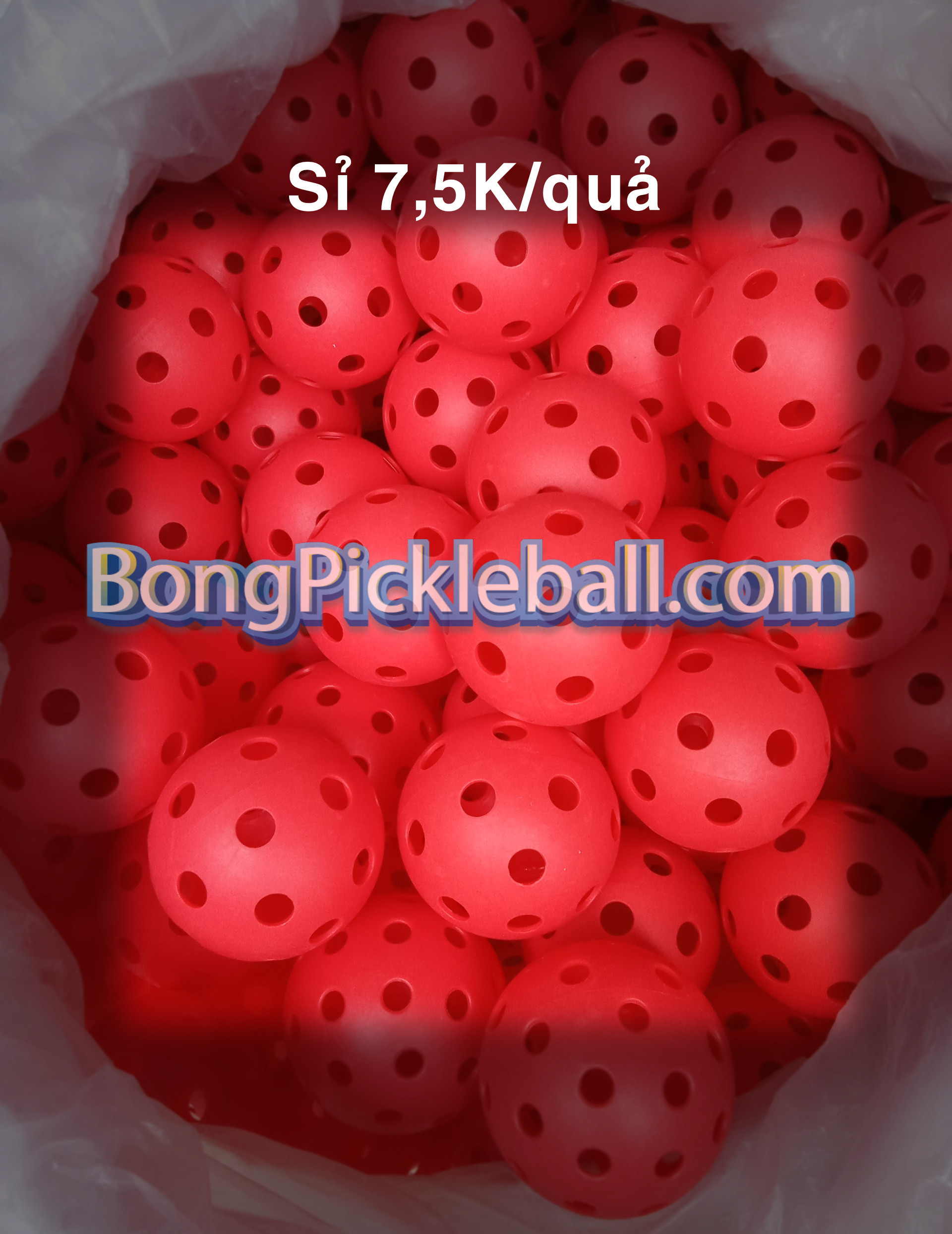bóng pickleball đỏ 26 lỗ trong nhà